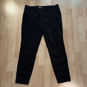 Mossimo Women's Black Velvet Stretch Jean Leggings 12